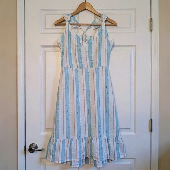 Roxy Dresses & Skirts - Roxy 90s Vintage Sleeveless Open Back Mini Dress Stripes XS EVC